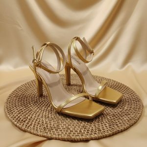 Elegant Square-Toe Ankle Strappy Stiletto Heels